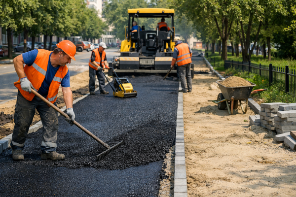 Асфальтирование тротуаров